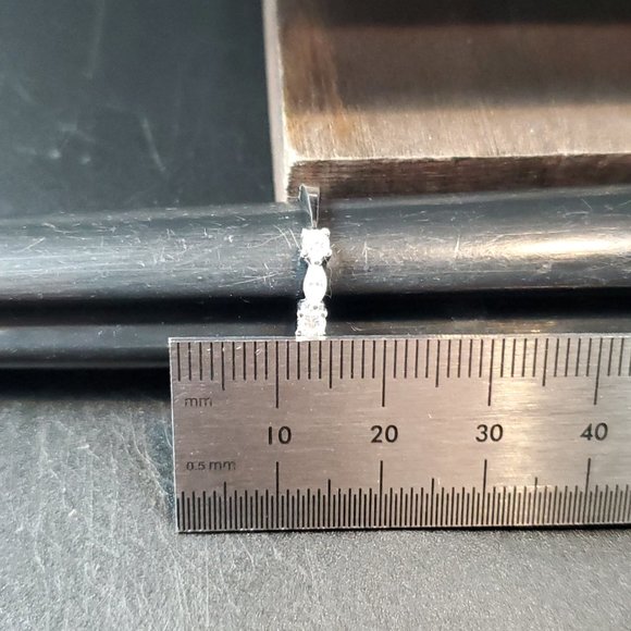 Size 7 925 Sterling Silver Round And Marquise Cubic Zirconia Ring - Picture 6 of 7